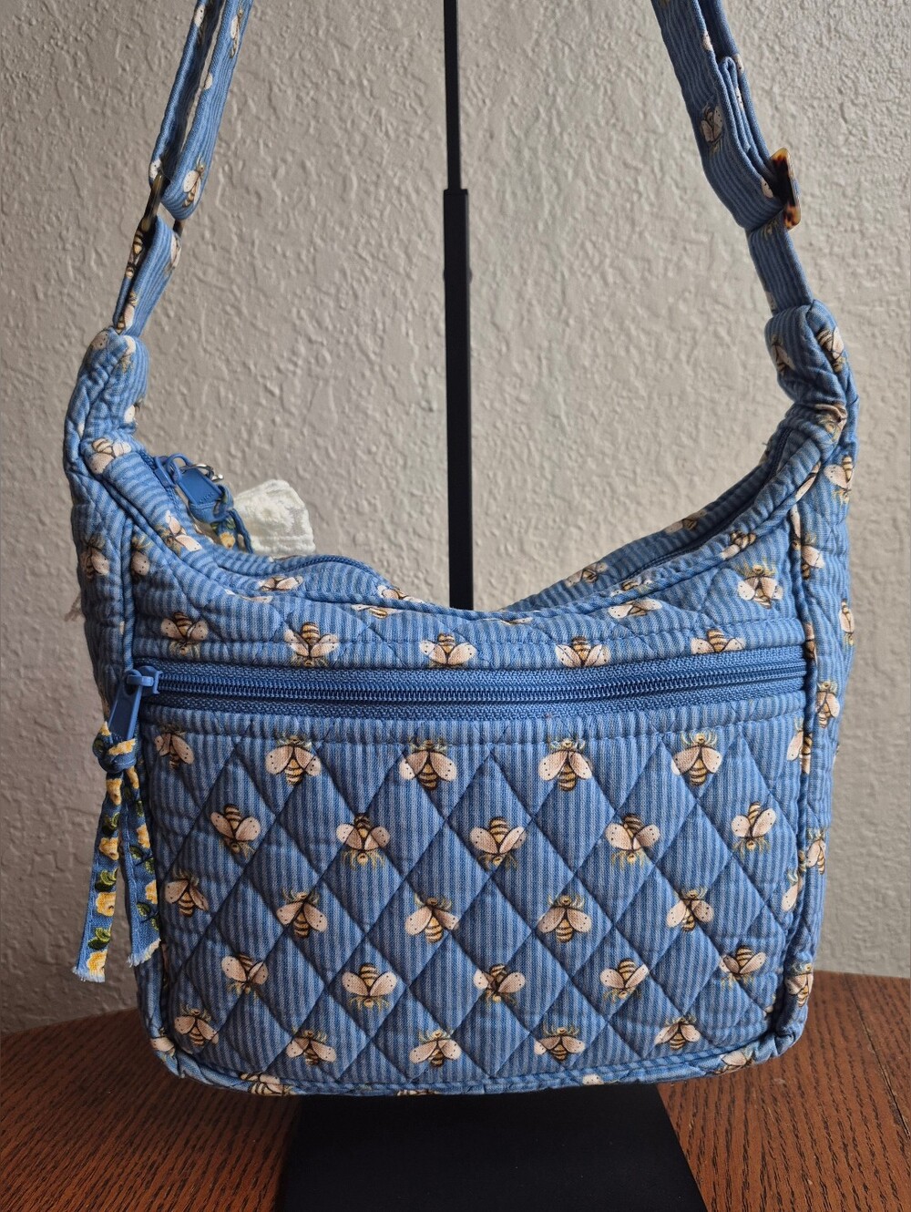 Vera Bradley Bees And Yellow Roses Spectator Crossbody Bag (2003) - Picture 3 of 10